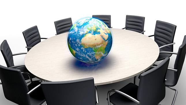 Globe terrestre - bureau de réunion