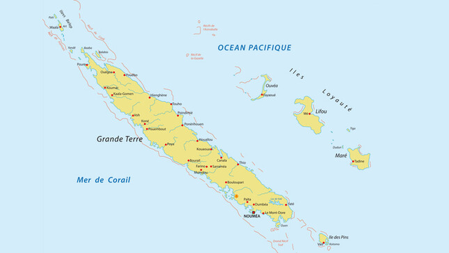 Carte de la Nouvelle Calédonie