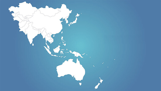 Carte de la zone Indo-Pacifique